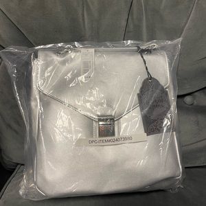 Silver flap backpack